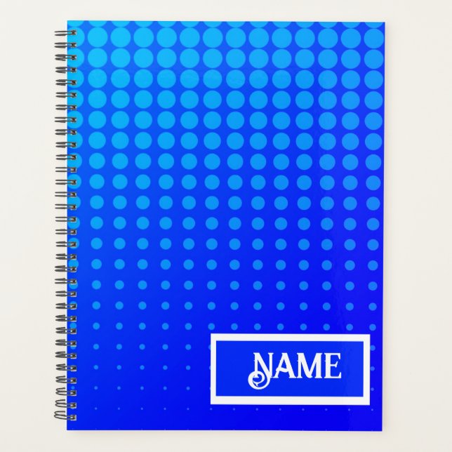 Agenda Patrón de rayas azules punteadas (Anverso)