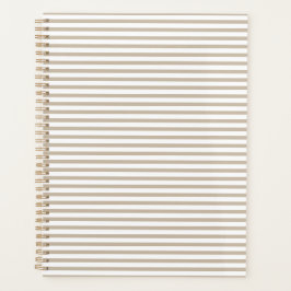Agenda Patrón de rayas blancas y beige moderno