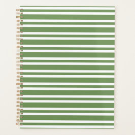 Agenda Patrón de rayas blancas y verdes