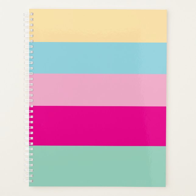 Agenda Patrón de rayas coloridas (Anverso)