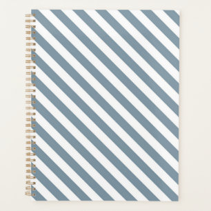 Agenda Patrón de rayas diagonales azules y blancas