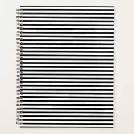 Agenda Patrón de rayas minimalista moderno negro blanco l
