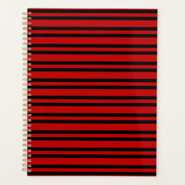 Agenda Patrón de rayas rojas y negras