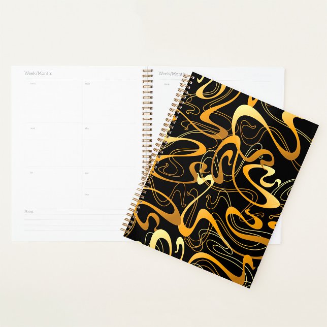 Agenda Patrón de remolino abstracto dorado (Subido por el creador)