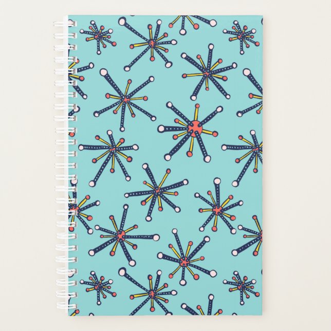 Agenda Patrón de resumen retro moderno de la Molécula quí (Anverso)