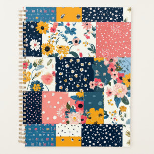 Agenda Patrón de retracción floral vintage (4)