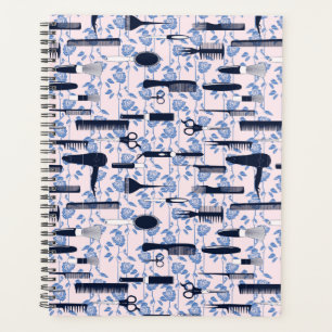 Agenda Patrón de Rosa azul de cuidado de belleza
