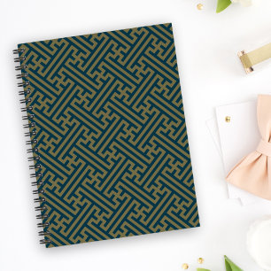 Agenda Patrón de Sayagata, japonés, oro y azul de la Mari