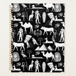 Agenda Patrón de símbolos jeroglíficos del antiguo Egipto