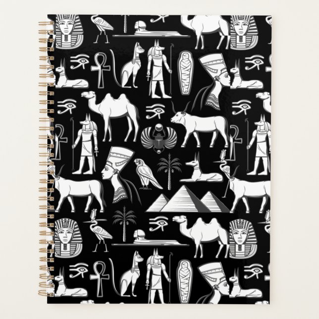 Agenda Patrón de símbolos jeroglíficos del antiguo Egipto (Anverso)
