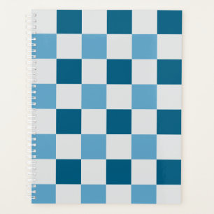 Agenda Patrón De Tablero Blanco Y Azul