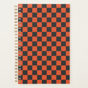 Agenda Patrón de tablero de ajedrez de brasas y cenizas