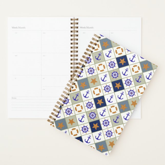 Agenda Patrón de tema marino (Demostración)