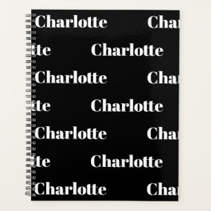 Agenda Patrón de texto de nombre personalizado en blanco
