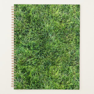 Agenda Patrón de textura de hierba verde divertido foto r