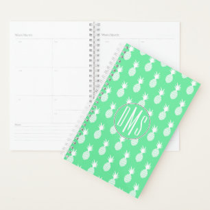 Agenda Patrón de tinta de piña Monograma