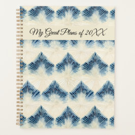 Agenda Patrón de tinte azul tradicional japonés no1