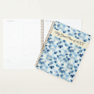 Agenda Patrón de tinte azul tradicional japonés no2