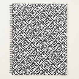 Agenda Patrón de tipografía negra de Black Lives Matter
