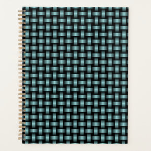 Agenda Patrón de trapo negro azul