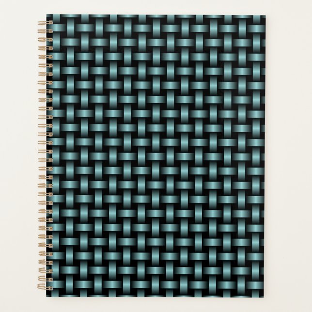 Agenda Patrón de trapo negro azul (Anverso)