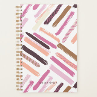 Agenda Patrón de trazos de pincel de bonito