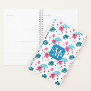Agenda Patrón de triángulo de hoja tropical