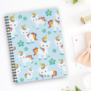 Agenda Patrón De Unicornios, Unicornios Cutos, Flores