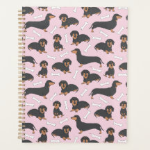 patrón de variedad dachshund en rosa