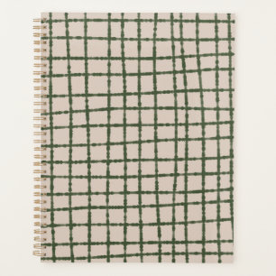Agenda Patrón de verificación gris verde moderno y Minima