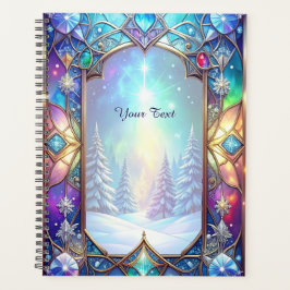 Agenda Patrón de vidrio emplomado ornamentado
