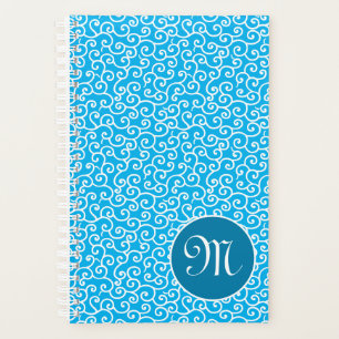 Agenda Patrón de vino espiral Karakusa japonés azul