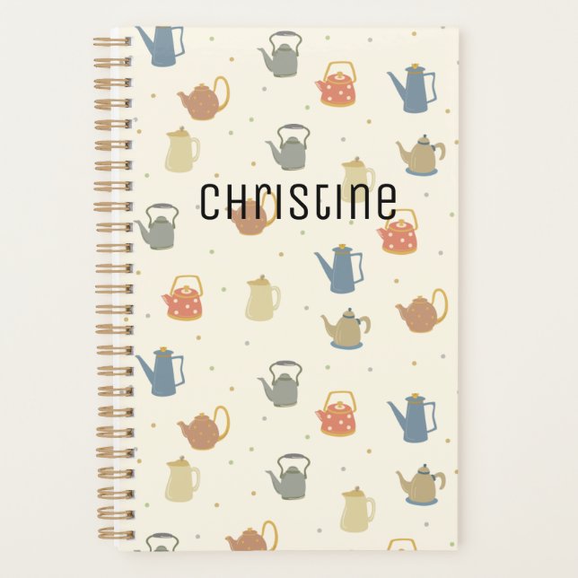 Agenda Patrón de vintage de cocina de personalizable (Anverso)