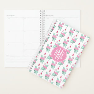 Agenda Patrón del Pastel de Flamingo y sandía