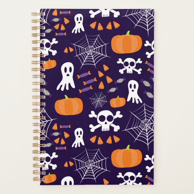 Agenda Patrón divertido de Halloween (Anverso)