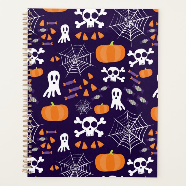 Agenda Patrón divertido de Halloween (Anverso)