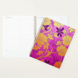 Agenda Patrón dorado rosa ORIENTAL - portátil, planificad