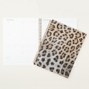 Agenda Patrón elegante de estampado de piel de leopardo d