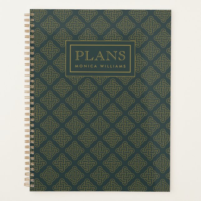 Agenda Patrón elegante de nudos celtas (Anverso)