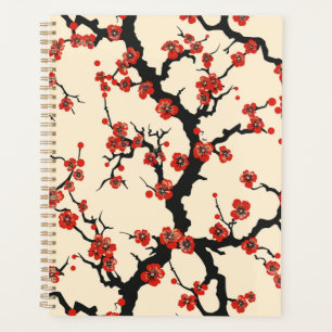 Agenda Patrón elegante sin foco de flores de cerezo (1)