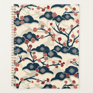 Agenda Patrón elegante sin foco de flores de cerezo (2)