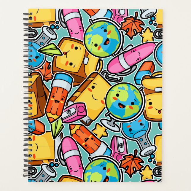 Agenda Patrón escolar personalizado (Anverso)