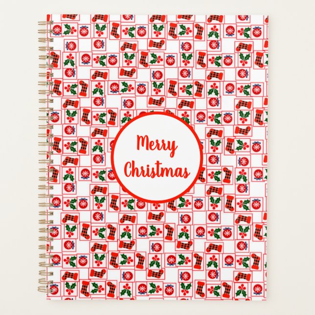 Agenda Patrón festivo de Navidad (Anverso)