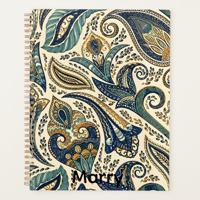 Agenda patrón floral (Anverso)