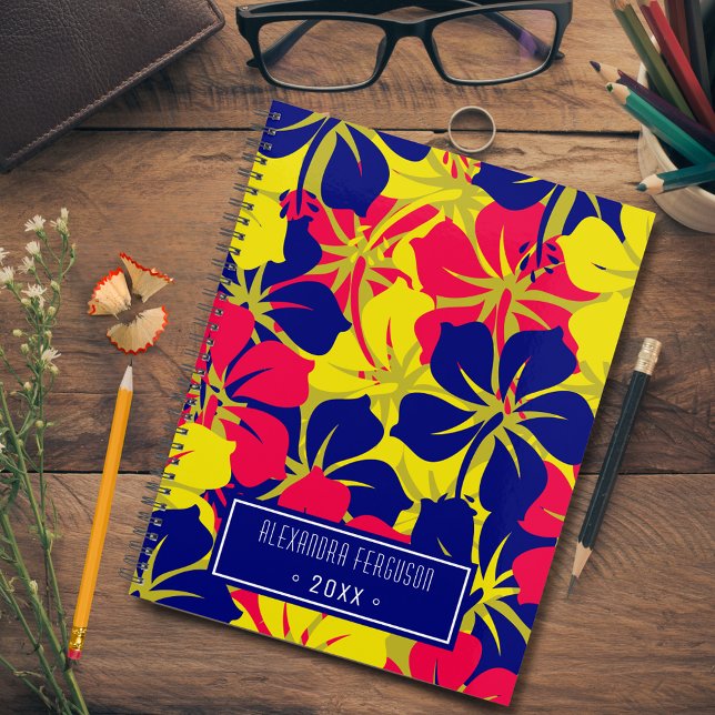 Agenda Patrón floral amarillo rosa rosa púrpura y azul tr (Subido por el creador)