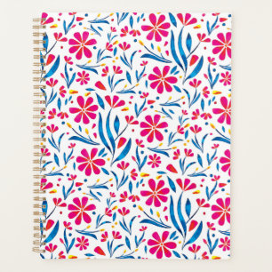 Agenda Patrón floral ascendente de color de agua