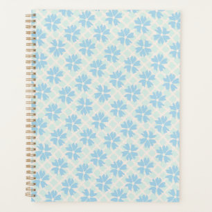 Agenda Patrón floral azul bonito Pastel