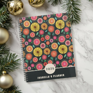 Agenda Patrón floral Boho Año Nuevo