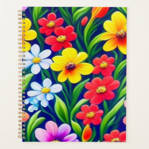 Agenda Patrón floral colorido
