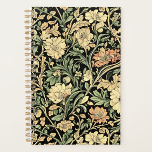 Agenda patrón floral de estilo victoriano